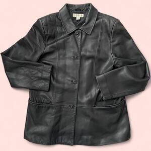 Black leather jacket